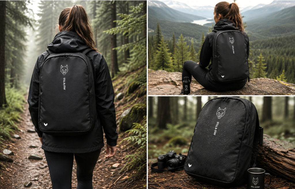 Still & Stay Black Outdoor Backpack