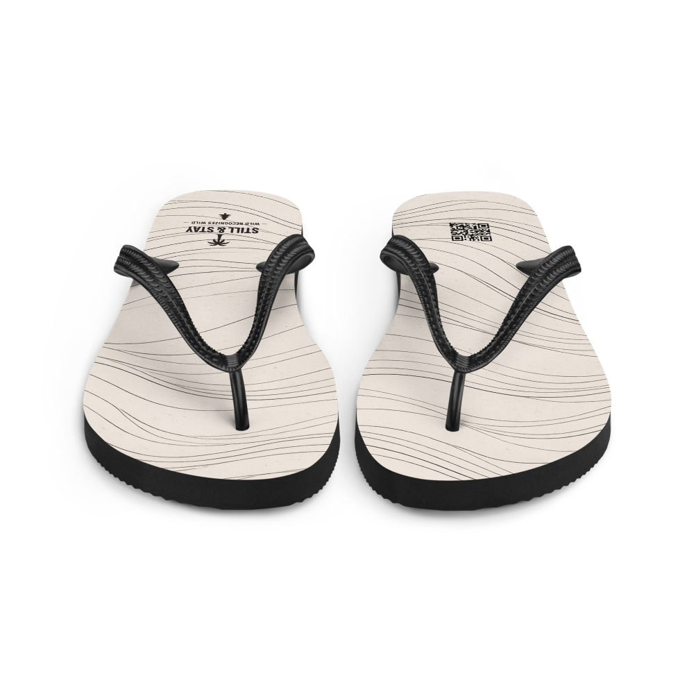 STILL & STAY — Beige Wave Flip-Flops
