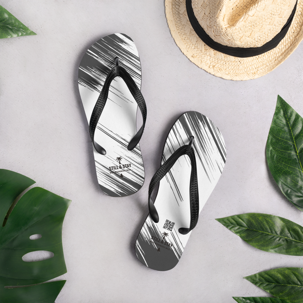 STILL & STAY — Ink Wave Flip-Flops